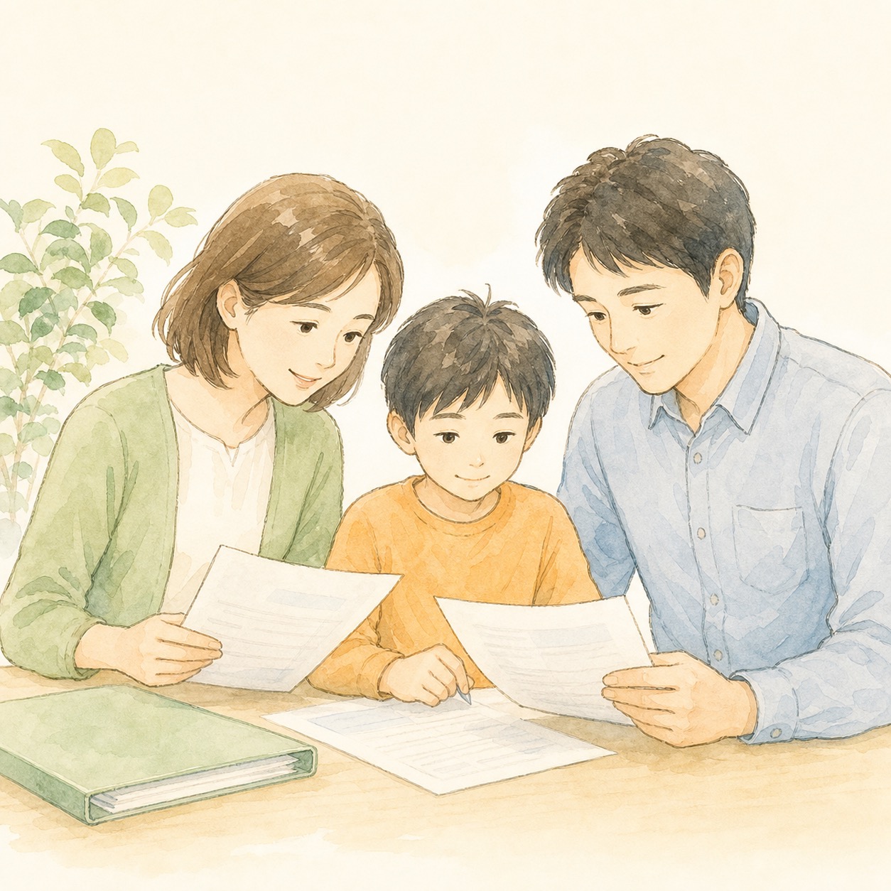 家族で障害年金申請を支えたい方のイラスト