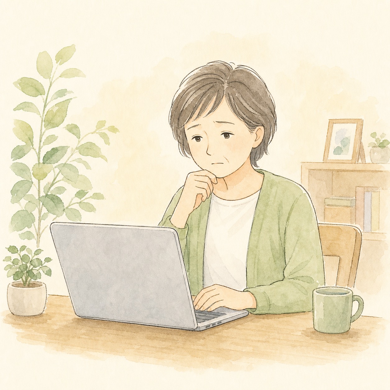 外出せずオンラインで相談したい方のイラスト